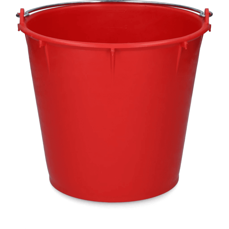 Seau 7 l avec poignée Vplast rouge