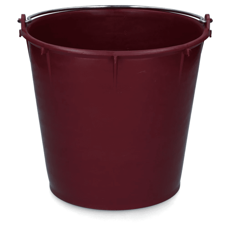 Seau 7 l avec anse galvanisée Vplast couleur Bordeaux