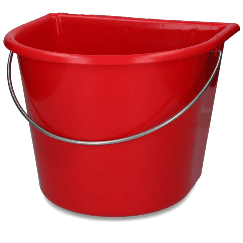 Seau avec côté plat 15 L Vplast Rouge