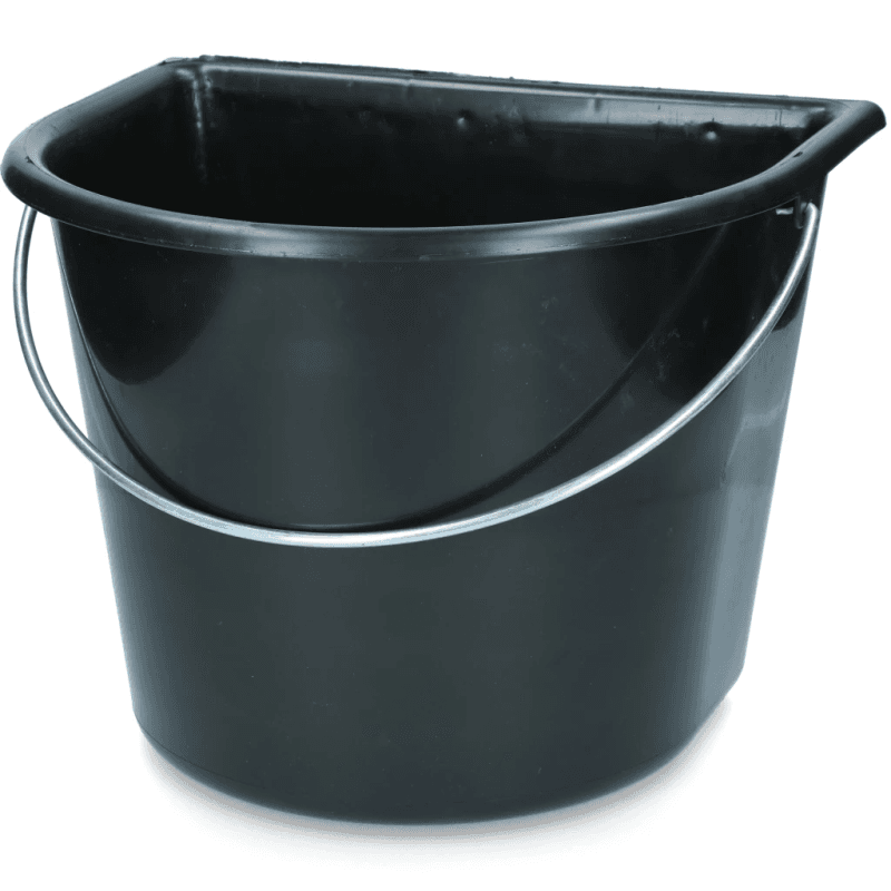 Seau Vplast à fond plat 15 L noir