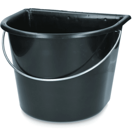 Seau Vplast à fond plat 15 L noir - 1