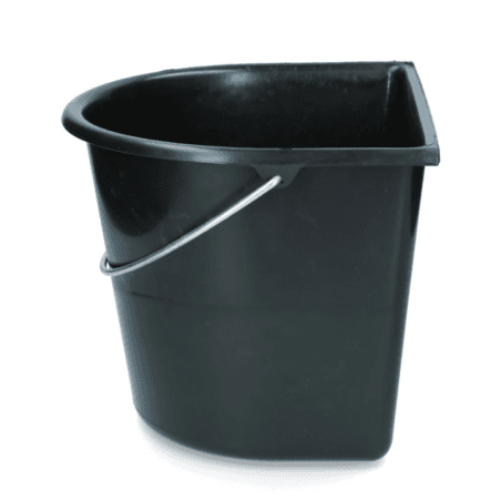 Seau Vplast à fond plat 15 L noir - 3