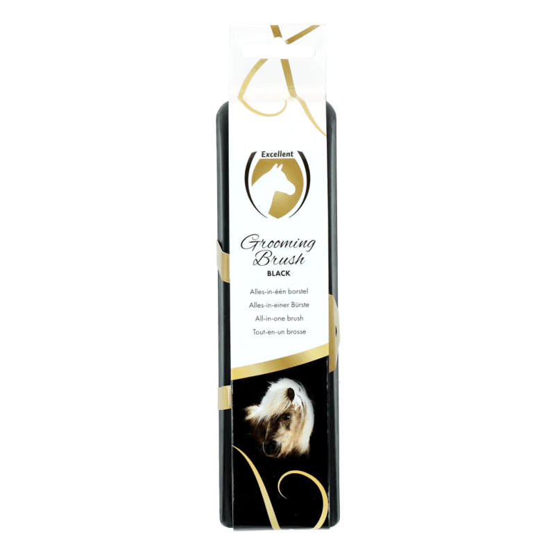 Brosse de toilettage Excellent Horse M Noir